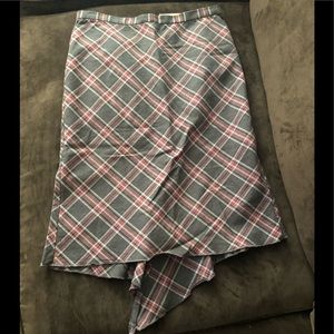 London Jean Beautiful plaid fish tail pencil skirt